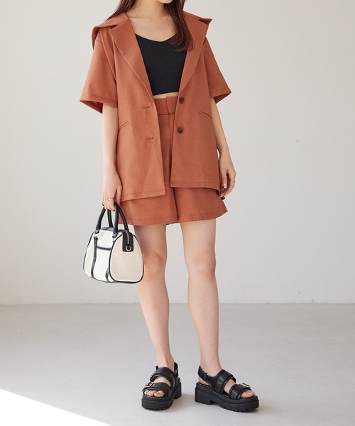 パンツ リネンライクハイウエストタックショートパンツ 275485|ZOZOTOWN |04