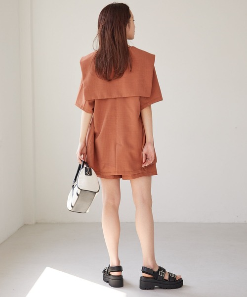 パンツ リネンライクハイウエストタックショートパンツ 275485|ZOZOTOWN |08