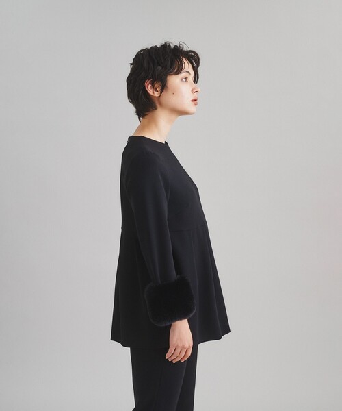 tシャツ ファーカフストップ レディース
