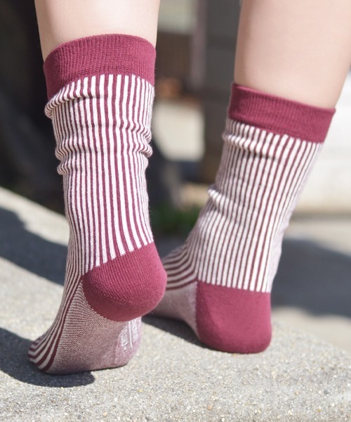 Fun & Daily（ファンアンドデイリー） 靴下 F＆D : ナローストライプ