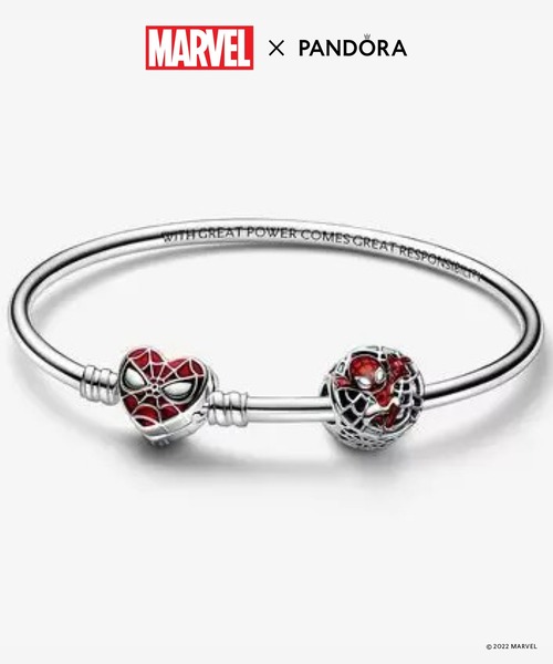 Pandora MARVEL ロゴ　クラスプ　スネークブレス　18(約16cm) セール】マーベル ロゴ クラスプ スネークチェーン ブレスレット