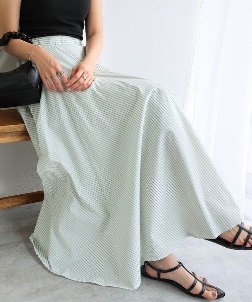 メタモルフォーゼ　ストライプフレアスカート メタモルフォーゼ ストライプフレアスカート