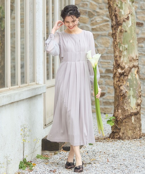 DRESS+（ドレスプラス） ドレス ワンピース ドレス プリーツ Iライン