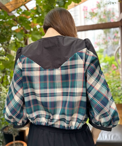 AVIE（アビィ） ブラウス シャツ インポートタータンチェックブラウス