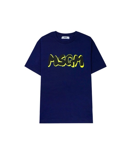 MSGM KIDS tシャツ NEWブラッシュストローク WロゴTシャツ