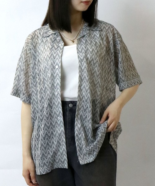 Starting Over シャツ balfas lace open collar shirt
