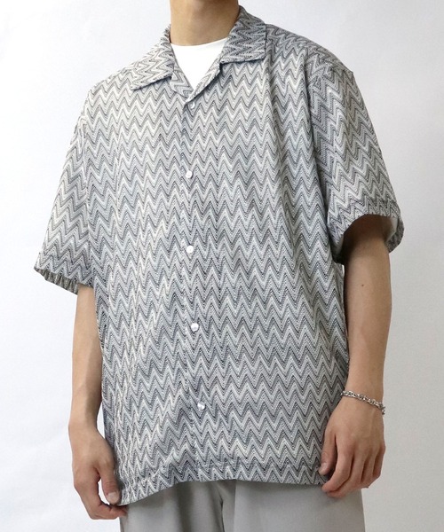 BAL 21SS カレッジ 羊柄オープンカラーシャツ marka - TUMBLED WOOL TROPICAL OPEN COLLAR SHIRT S/S