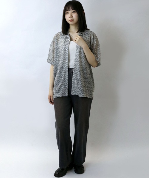 Starting Over シャツ balfas lace open collar shirt