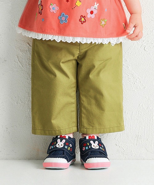 ラスト1点【新品タグ付き】ミキハウス カラフル刺繍ハーフパンツ 90