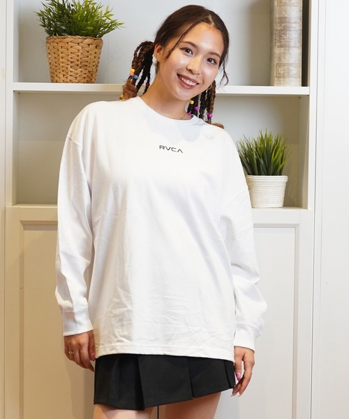 tシャツ 「ムラサキスポーツ限定」RVCA/ルーカバックプリント ロンT BE044-P50 レディース RVCA ルーカ 長袖 Tシャツ レディース バックプリント ロンT