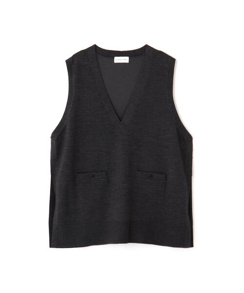 human woman（ヒューマンウーマン） ベスト ジレ ハイゲージVネック
