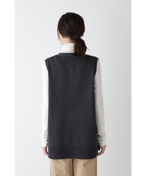 human woman（ヒューマンウーマン） ベスト ジレ ハイゲージVネック
