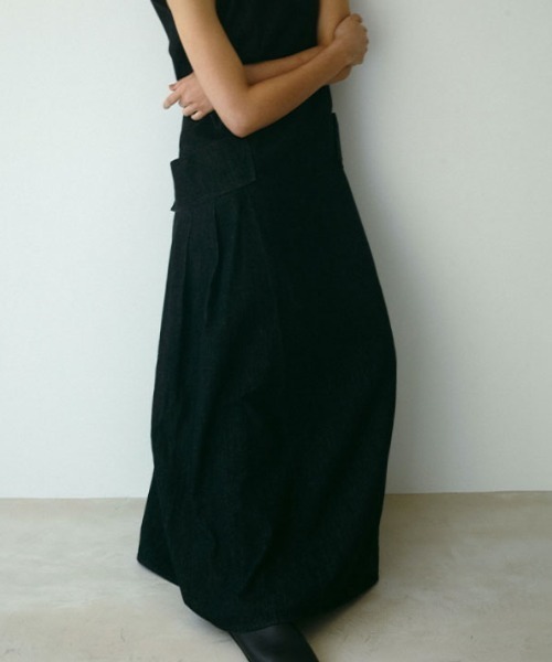 ETRE TOKYO ワンピース EDWIN×ETRE TOKYOボリュームデニムドレス 