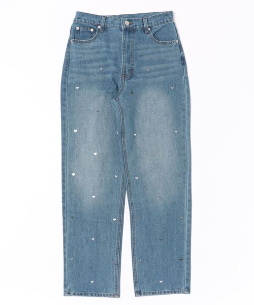 esutoreja エストレジャ　デニム　M 新品 esutoreja ジーンズ デニム デニムパンツ ハートスタッズデニム