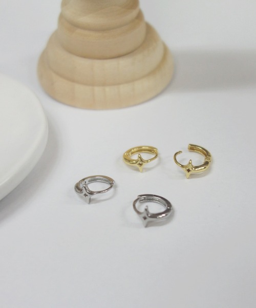 ARCHIVER ピアス 「Bz」クロスアキリングミニフープピアス/ペア(RZ