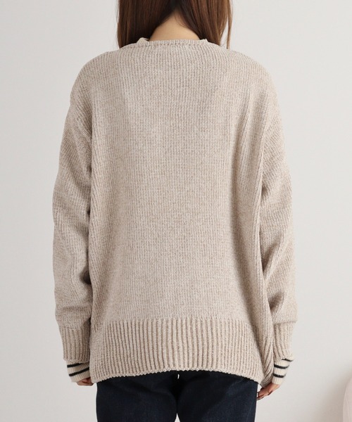 美品Rene36ベロアニット長袖カーディガン ベロアニットカーディガン