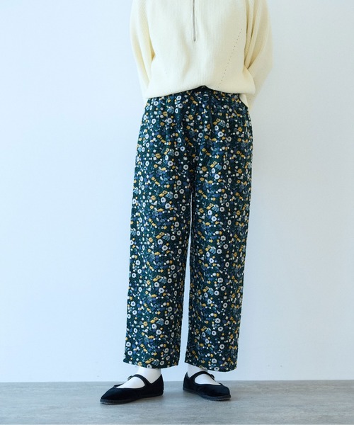 パンツ ブルーミングエンブロイダリーイージーパンツ レディース