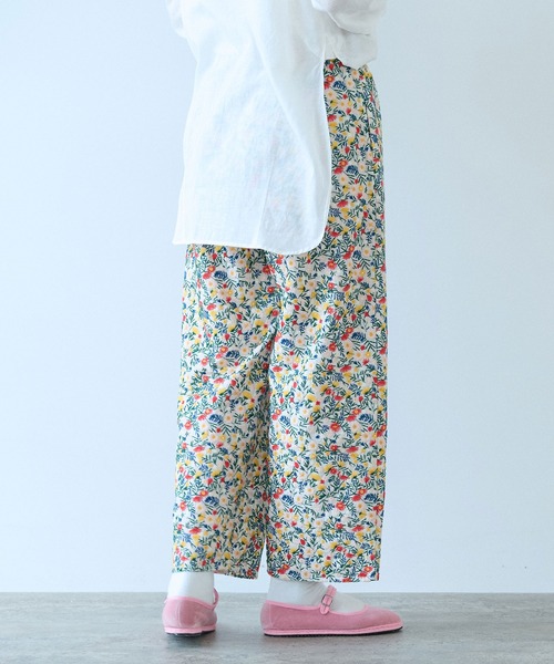 パンツ ブルーミングエンブロイダリーイージーパンツ レディース