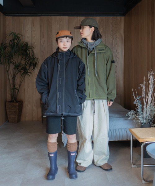 スエター女子の上着ジャンバー INTER FACTORY ブルゾン ジャンバー ニシルル - stitch nylon