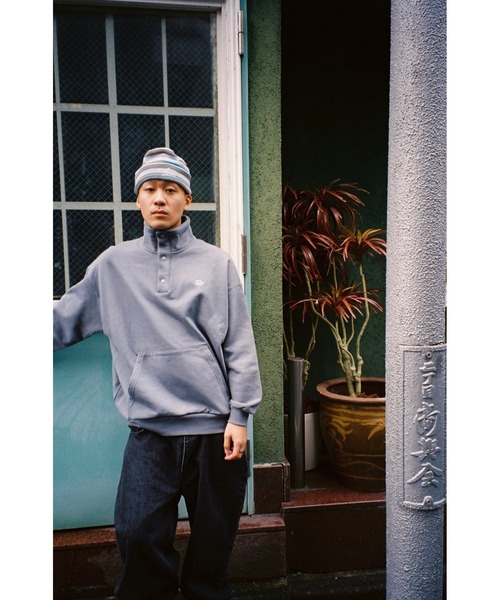 KEBOZ トレーナー スウェット SMALL EFG SNAP BUTTON SWEAT