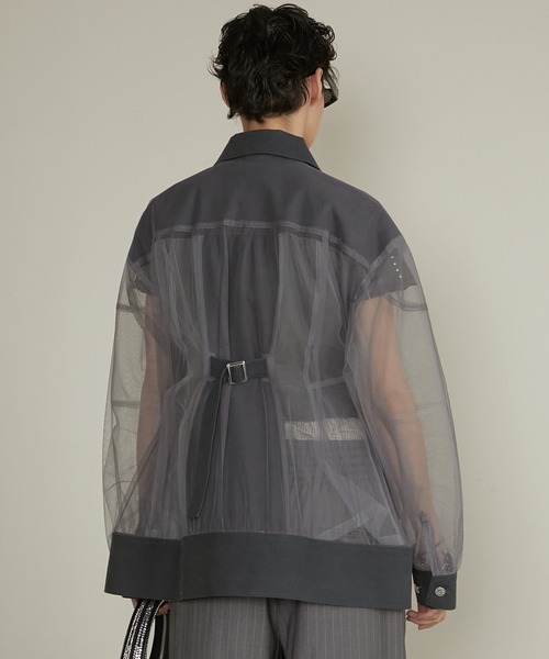 レディース 古着 Burberry 裏地チェック ウール ライナー 比翼 ボタン