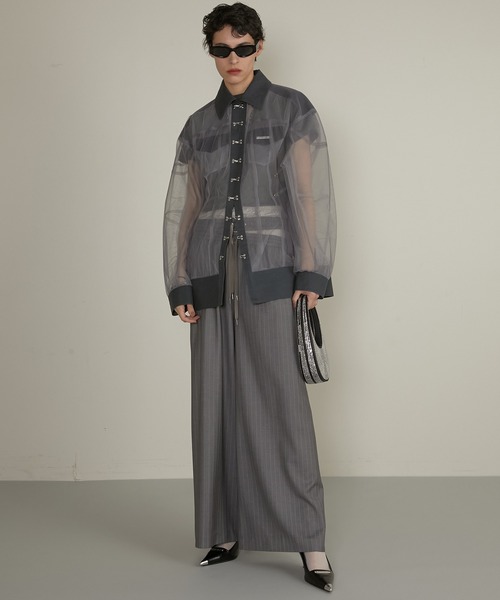 MACPHEE】ダブルサテン フーディーブルゾン ダブルサテン フーディー