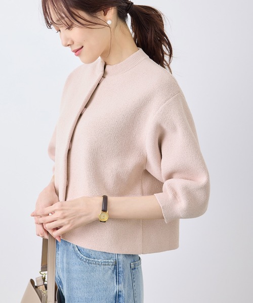 【美品】レリアン 定価約6万☆ベロアシャツ チュニック カーディガン 美品】レリアン 定価約6万☆ベロアシャツ チュニック カーディガン