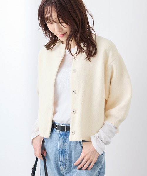 【emur/エミュール】モールヤーンニットカーディガン ROPE' PICNIC カーディガン 「emur/エミュール」モールヤーン畦