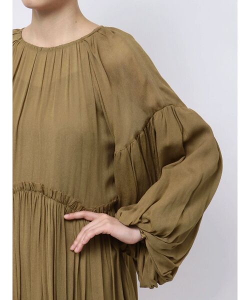 ELENDEEK ワンピース シフォンギャザーワンピース : ZOZOTOWN