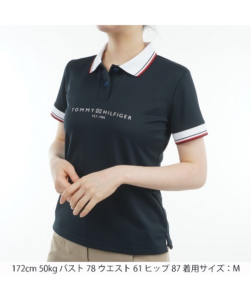 トミーヒルフィガー 刺繍ロゴ ポロシャツ M ホワイト 白 ゴルフ 新品タグ付き TOMMY HILFIGER GOLF（トミー ヒルフィガー ゴルフ） ポロシャツ ポロ