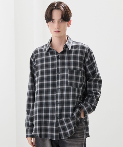 LUENNA シャツ Wide Collar Loose Fit Shirt /ワイドカラー ルーズ