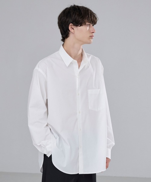 LUENNA シャツ Wide Collar Loose Fit Shirt /ワイドカラー ルーズ