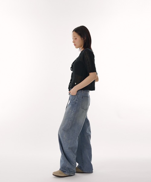 MUHET ジーンズ デニム デニムパンツ belted curve denim pants