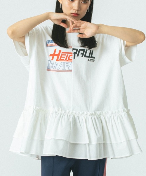 ROSE BUD tシャツ REMAKE RUFFLE TOPS レディース : ZOZOTOWN