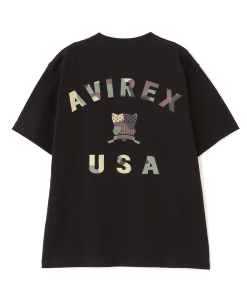 AVIREX tシャツ 「直営店限定」VARSITY CAMO LOGO T-SHIRT