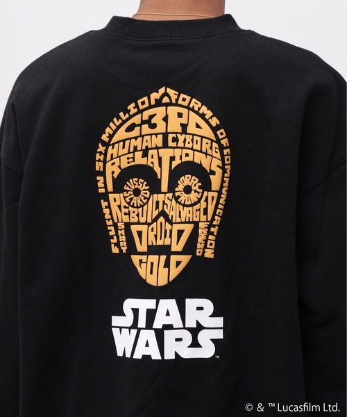 COLSUN スターウォーズ スウェット トレーナー　スターウォーズ　メンズ STAR WARS トレーナー スウェット 「STAR COLLECTION」CREWNECK