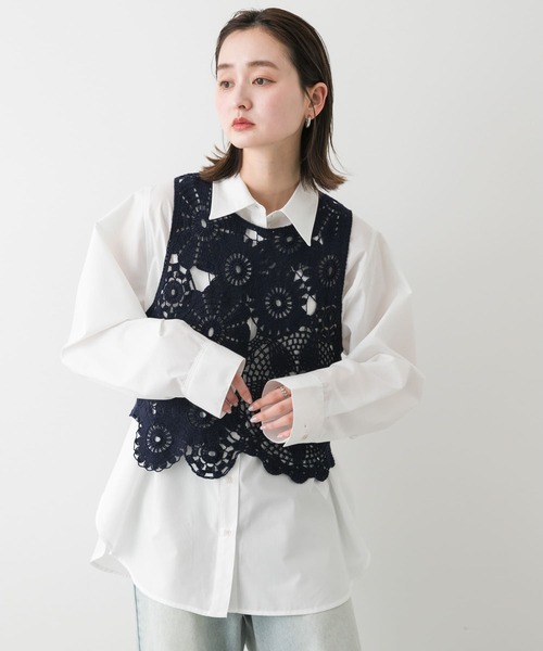 アーバンリサーチ　レースジレ　ベスト SENSE OF PLACE by URBAN RESEARCH ベスト ジレ レース