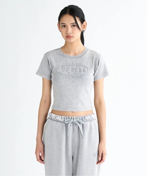tシャツ ショート丈ナイロン切替長袖Tシャツ レディース DC SHOES tシャツ 25 WS TELECO HIDDEN/DCレディース半袖