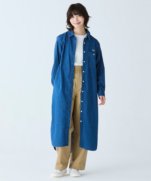 LACOSTE（ラコステ） シャツワンピース ウエストベルト デニムシャツ