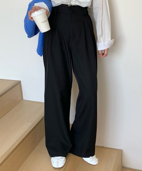 DAY CLOSET ワイドパンツ スラックス パンツ レディース マニッシュ