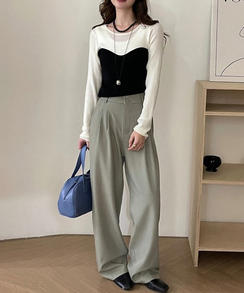 DAY CLOSET ワイドパンツ スラックス パンツ レディース マニッシュ DAY CLOSET ワイドパンツ スラックス パンツ レディース マニッシュ