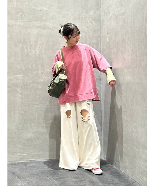 niko and… tシャツ ミニ裏毛7分袖プルオーバー レディース