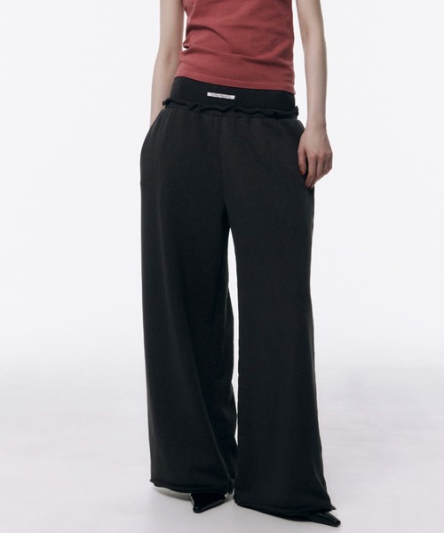 josemoon　ジョゼムーン　スウェットパンツ　2WAY　ブラック JOSEMOON/ジョゼムーン】MAXI LENGTH SWEAT PANTS/マキシ
