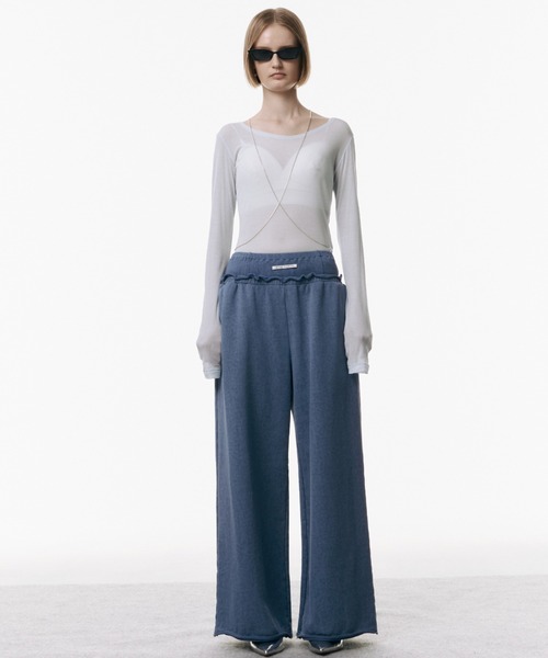 ワイドパンツ スウェットパンツ ジャージ PIGMENT SWEAT PANTS/ピグメントスウェットパンツ レディースの画像