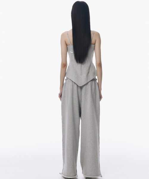 josemoon　ジョゼムーン　スウェットパンツ　2WAY　ブラック JOSEMOON/ジョゼムーン】MAXI LENGTH SWEAT PANTS/マキシ