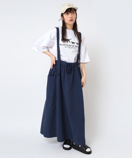 URCH RNA ロング スカート 夏 D1668 コットンナイロンサスペンダー