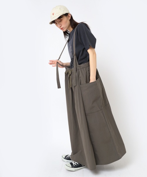 URCH RNA ロング スカート 夏 D1668 コットンナイロンサスペンダー