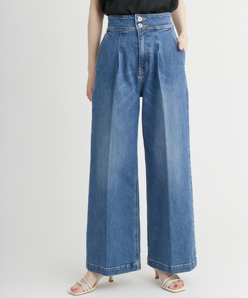 CELFORD セルフォード　デニムワイドパンツ 【CELFORD×Lee】 CELFORD パンツ 「Lee×CELFORD」デニムワイドパンツ レディース