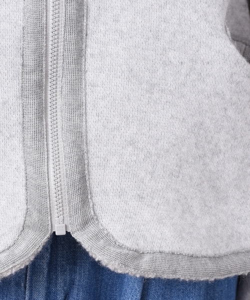 「liflattie ships」 ジップアップブルゾン MEDIUM グレー レディース_画像4