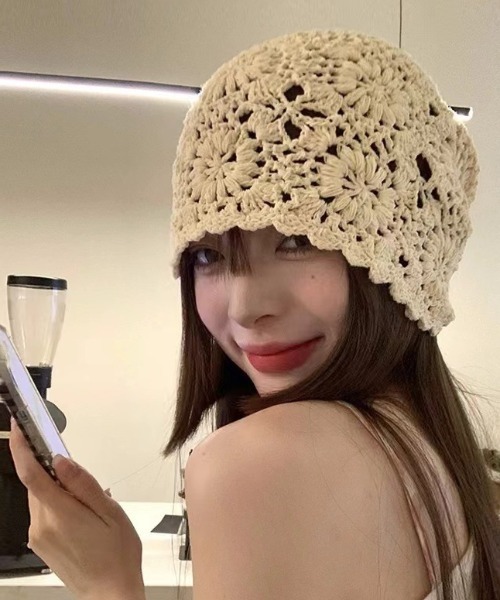ニット帽 ニットキャップ クロシェ シングルハット レディース